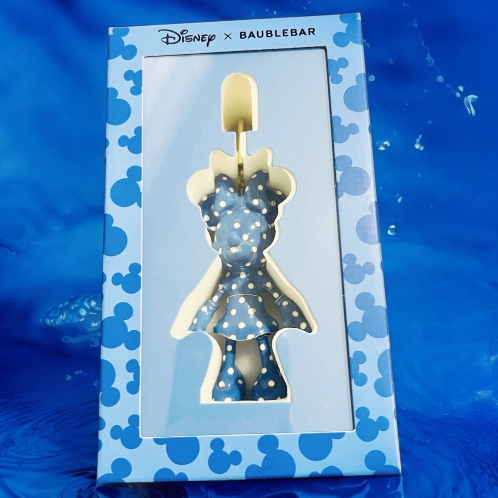 NEW Disney Polka Dot Minnie Mouse Bag Charm Keychain 3.25"x1.75 Licensed Product - Picture 4 of 5